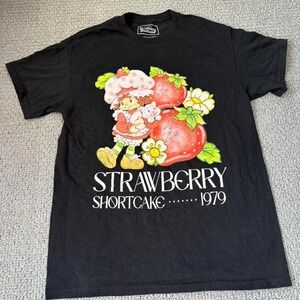 Y2K Style Strawberry Shortcake black cotton t-shirt Size L